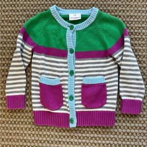 Hanna Andersson Color Block Striped Cardigan
